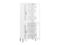 Aparador alto madera contrachapada blanco 69,5x34x180 cm ES25206
