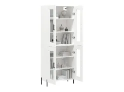 Aparador alto madera contrachapada blanco 69,5x34x180 cm ES25206