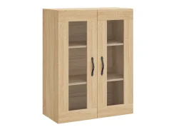 Aparador alto madera contrachapada color roble 69,5x34x180 cm ES64651
