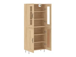 Aparador alto madera contrachapada color roble 69,5x34x180 cm ES64651