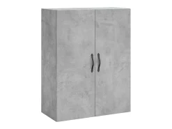 Aparador alto madera contrachapada gris hormigón 69,5x34x180 cm ES12688