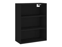 Aparador alto madera contrachapada negro 69,5x34x180 cm ES393784