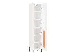 Aparador alto madera contrachapada blanco 34,5x34x180 cm ES84405