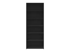 Aparador alto madera contrachapada negro 70x41x185 cm