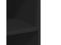 Aparador alto madera contrachapada negro 70x41x185 cm