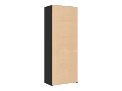Aparador alto madera contrachapada negro 70x41x185 cm