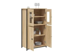 Aparador alto madera contrachapada roble Sonoma 62x32x106,5 cm