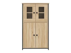 Aparador alto madera contrachapada roble Sonoma 62x32x106,5 cm