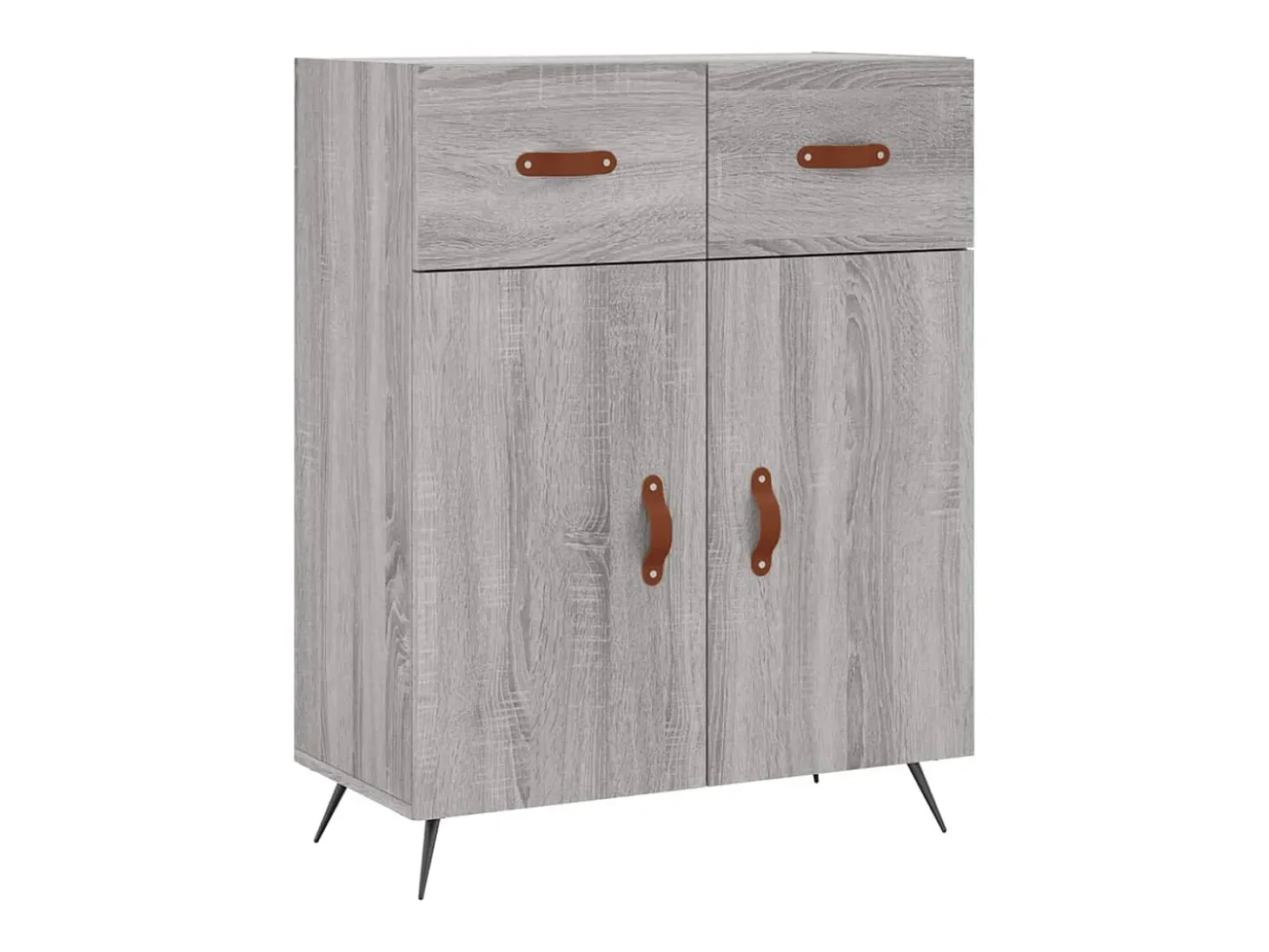 Aparador alto madera contrachapada gris sonoma 69,5x34x180 cm
