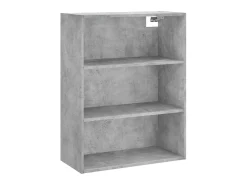 Aparador alto madera contrachapada gris hormigón 69,5x34x180 cm ES19005