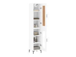 Aparador alto madera contrachapada blanco 34,5x34x180 cm ES82576