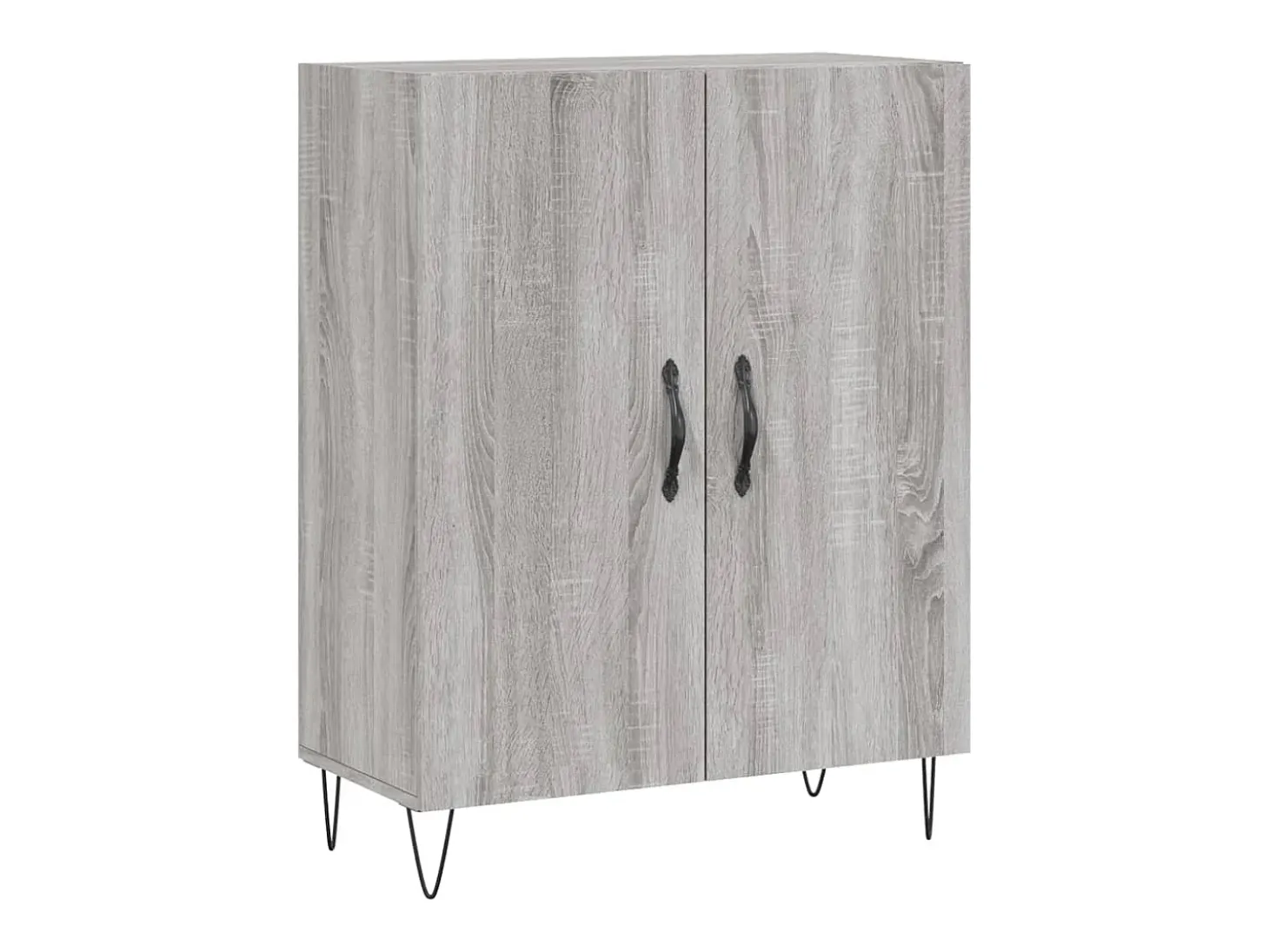 Aparador alto madera contrachapada gris sonoma 69,5x34x180 cm