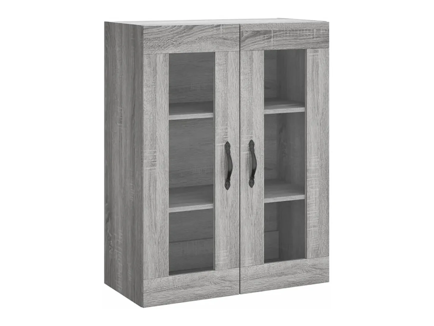 Aparador alto madera contrachapada gris sonoma 69,5x34x180 cm