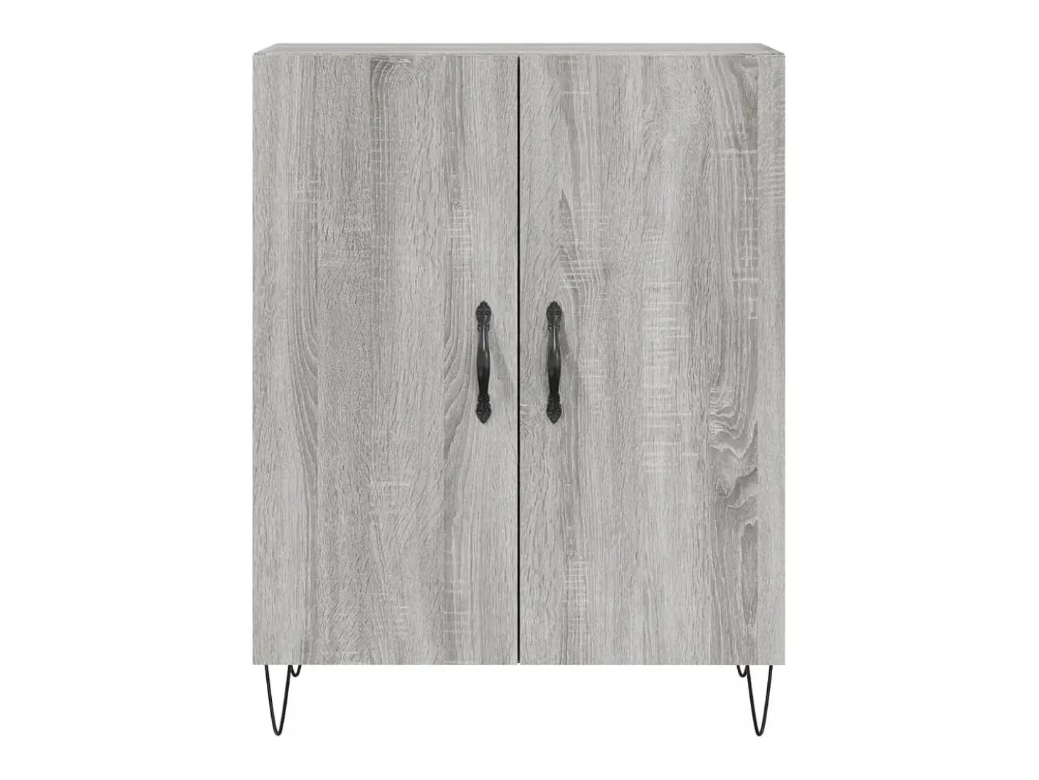 Aparador alto madera contrachapada gris sonoma 69,5x34x180 cm