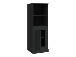 Aparador alto madera contrachapada negro 36x35,5x103,5 cm