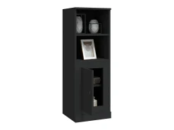 Aparador alto madera contrachapada negro 36x35,5x103,5 cm