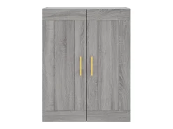 Aparador alto madera contrachapada gris sonoma 69,5x34x180 cm