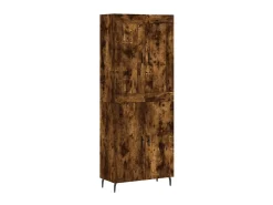 Aparador alto madera contrachapada roble ahumado 69,5x34x180 cm ES28268
