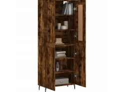 Aparador alto madera contrachapada roble ahumado 69,5x34x180 cm ES28268