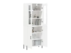 Aparador alto madera contrachapada blanco 69,5x34x180 cm ES51371