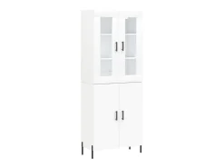 Aparador alto madera contrachapada blanco 69,5x34x180 cm ES51371