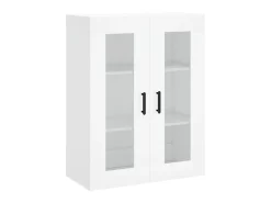 Aparador alto madera contrachapada blanco 69,5x34x180 cm ES51371
