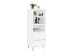 Aparador alto madera contrachapada blanco 40x36x110 cm ES35373