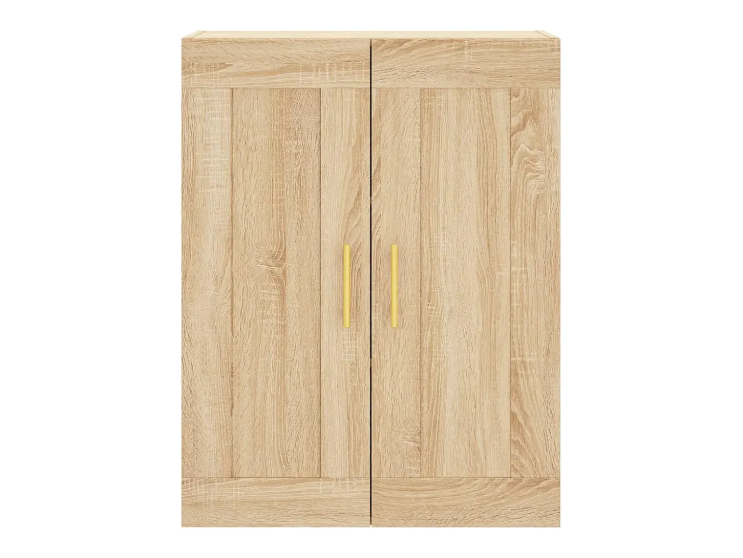 Aparador alto madera contrachapada color roble 69,5x34x180 cm