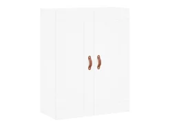 Aparador alto madera contrachapada blanco 69,5x34x180 cm ES54524