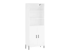 Aparador alto madera contrachapada blanco 69,5x34x180 cm ES45323