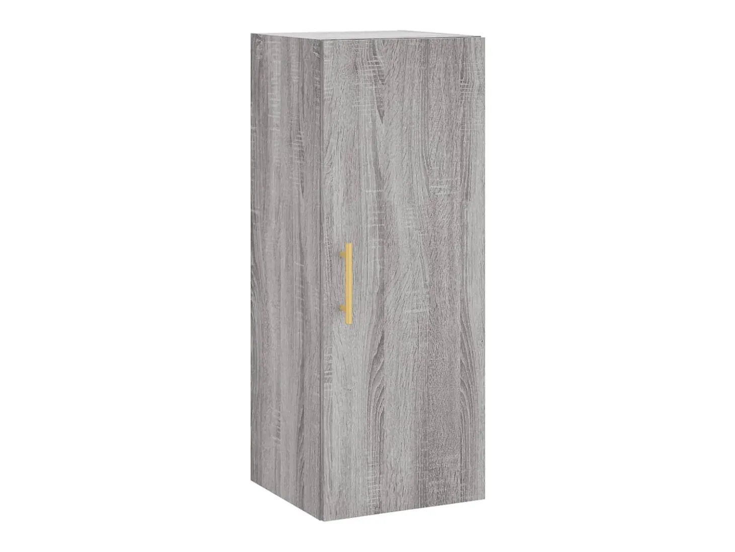Aparador alto madera contrachapada gris Sonoma 34,5x34x180 cm ES52439
