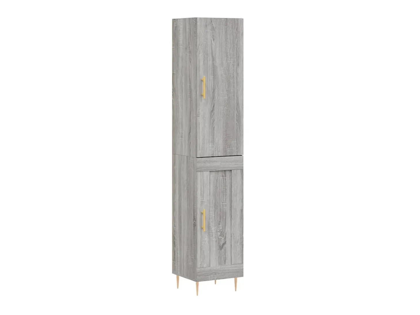 Aparador alto madera contrachapada gris Sonoma 34,5x34x180 cm ES52439