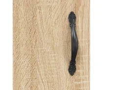 Aparador alto madera contrachapada color roble 69,5x34x180 cm