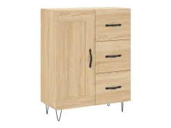 Aparador alto madera contrachapada color roble 69,5x34x180 cm