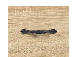 Aparador alto madera contrachapada color roble 69,5x34x180 cm