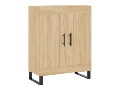 Aparador alto madera contrachapada color roble 69,5x34x180 cm