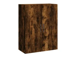 Aparador alto madera contrachapada roble ahumado 69,5x34x180 cm ES38786
