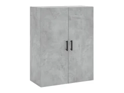 Aparador alto madera contrachapada gris hormigón 69,5x34x180 cm ES79219