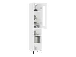 Aparador alto madera contrachapada blanco 34,5x34x180 cm ES65009