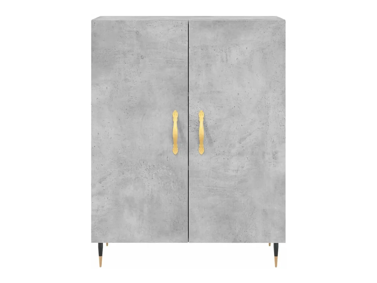 Aparador alto madera contrachapada gris hormigón 69,5x34x180 cm