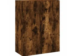 Aparador alto madera contrachapada roble ahumado 69,5x34x180 cm ES35151