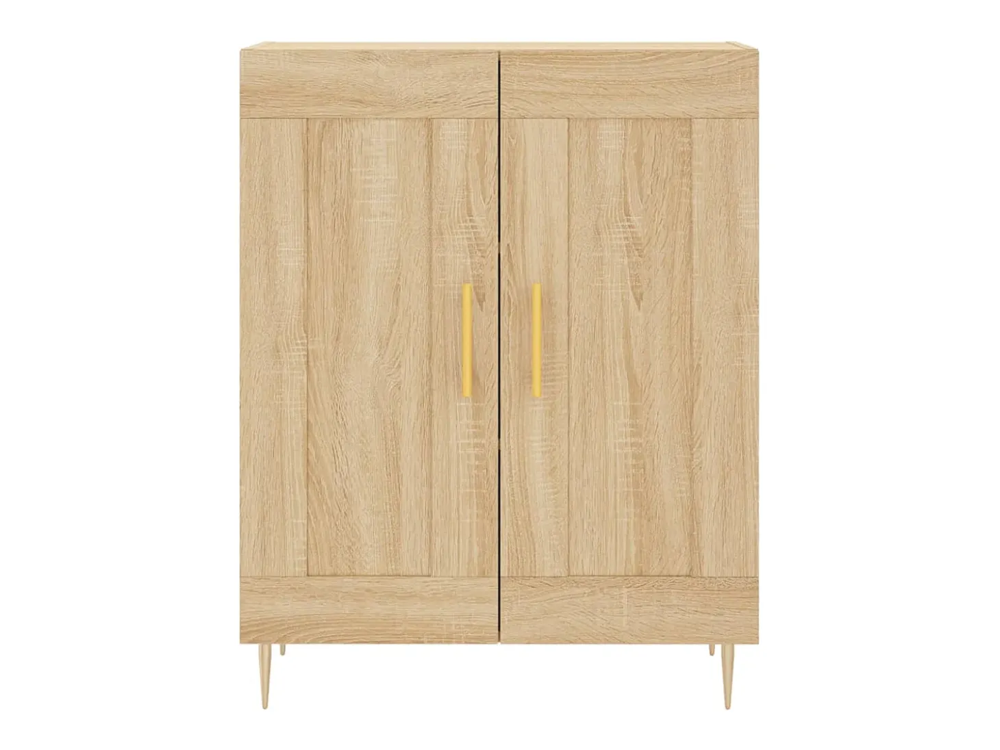 Aparador alto madera contrachapada color roble 69,5x34x180 cm