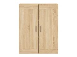 Aparador alto madera contrachapada color roble 69,5x34x180 cm