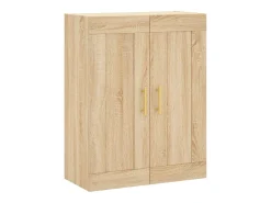 Aparador alto madera contrachapada color roble 69,5x34x180 cm
