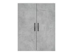 Aparador alto madera contrachapada gris hormigón 69,5x34x180 cm