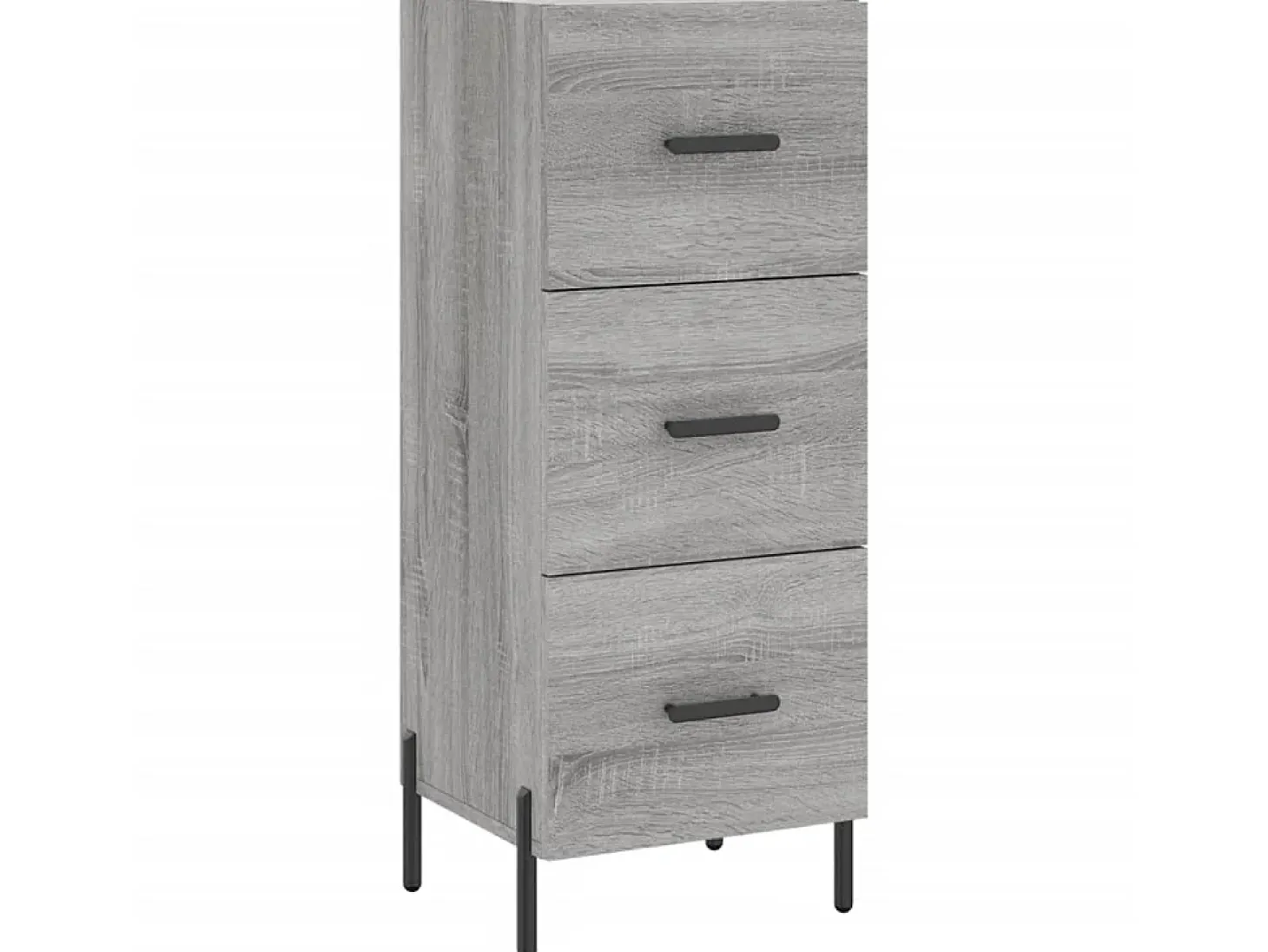 Aparador alto madera contrachapada gris Sonoma 34,5x34x180 cm ES34813