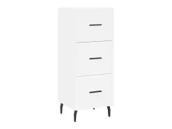 Aparador alto madera contrachapada blanco 34,5x34x180 cm ES37648