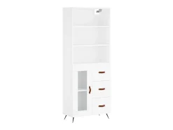 Aparador alto madera contrachapada blanco 69,5x34x180 cm ES83662