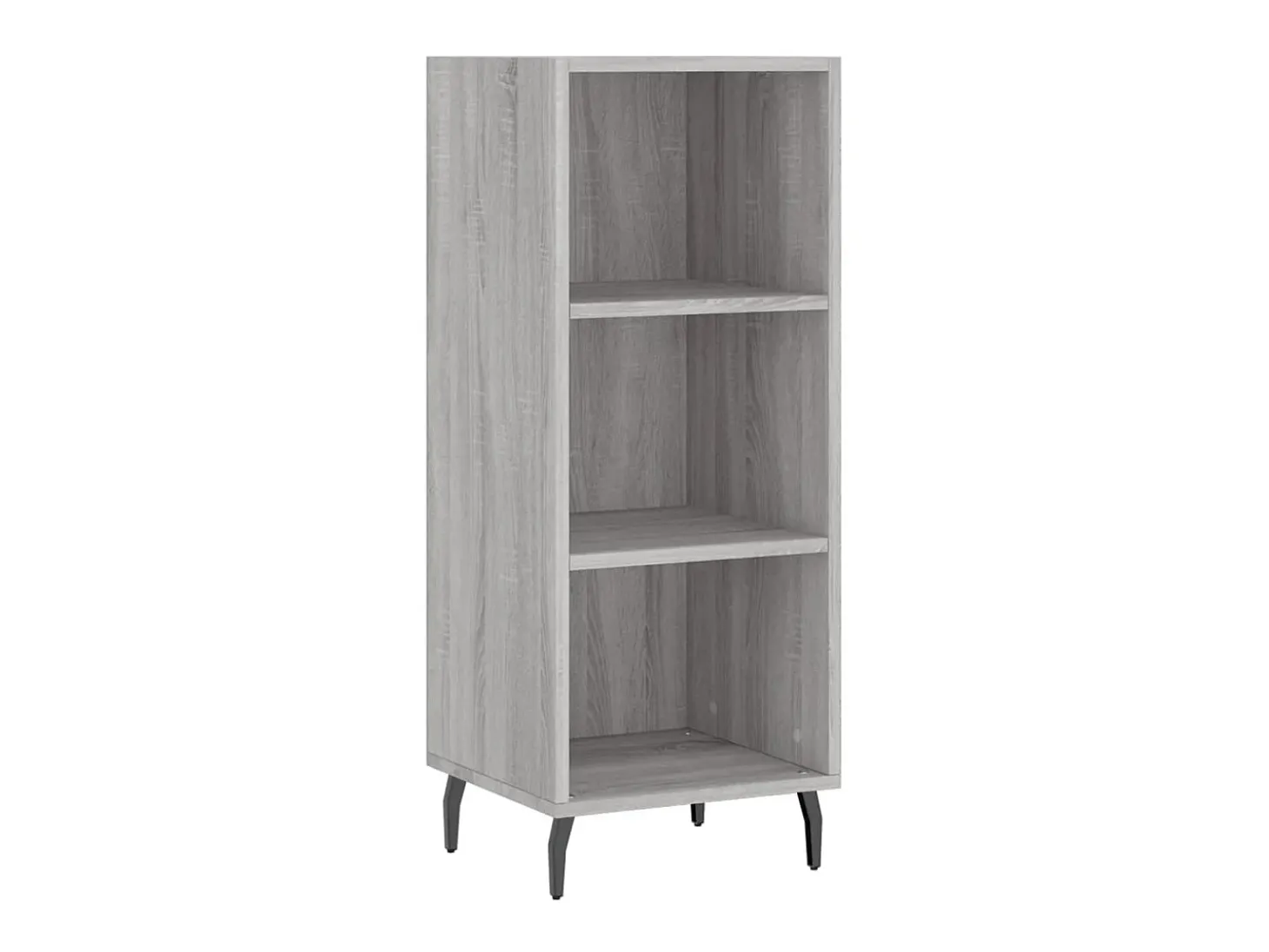 Aparador alto madera contrachapada gris Sonoma 34,5x34x180 cm ES64814