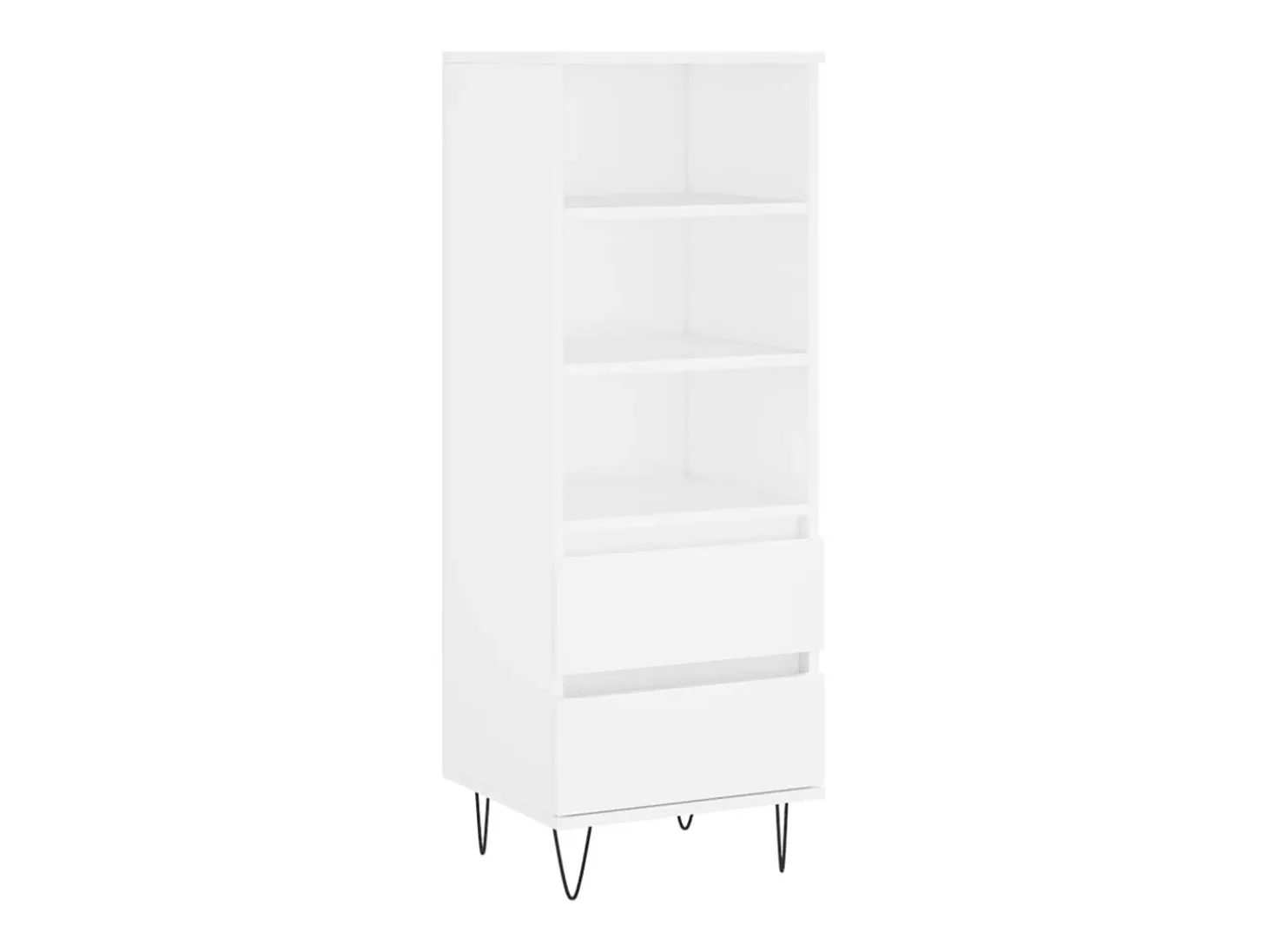 Aparador alto madera contrachapada blanco 40x36x110 cm